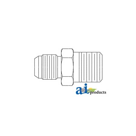 A & I Products Straight Connector JIC Male-NPTF Male, 2 pk 3.75" x4" x2" A-2404-08-08